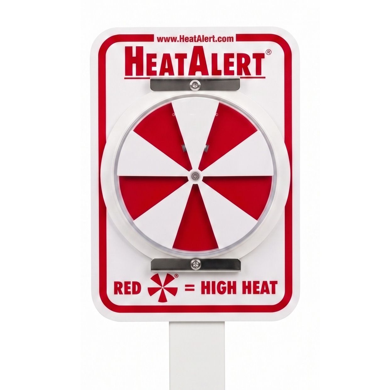 HeatAlert Sign with 6' Aluminum Post HeatAlert Sign with 6' Aluminum Post