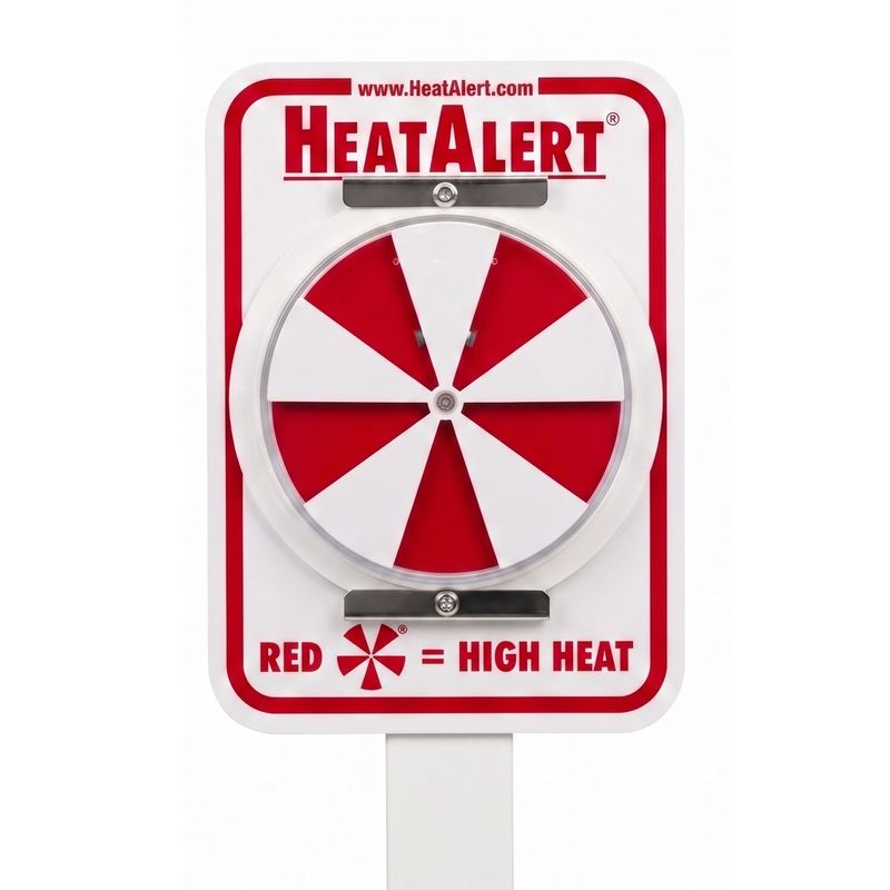 HeatAlert Sign with 6' Aluminum Post