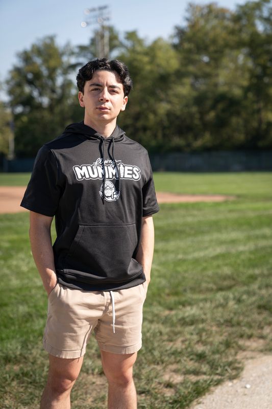 Black Short Sleeve Performance Hoodie