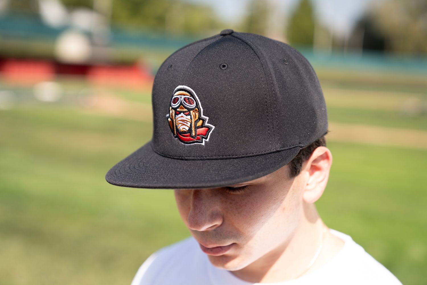 Black On-Field Mummy Head Flex Fit