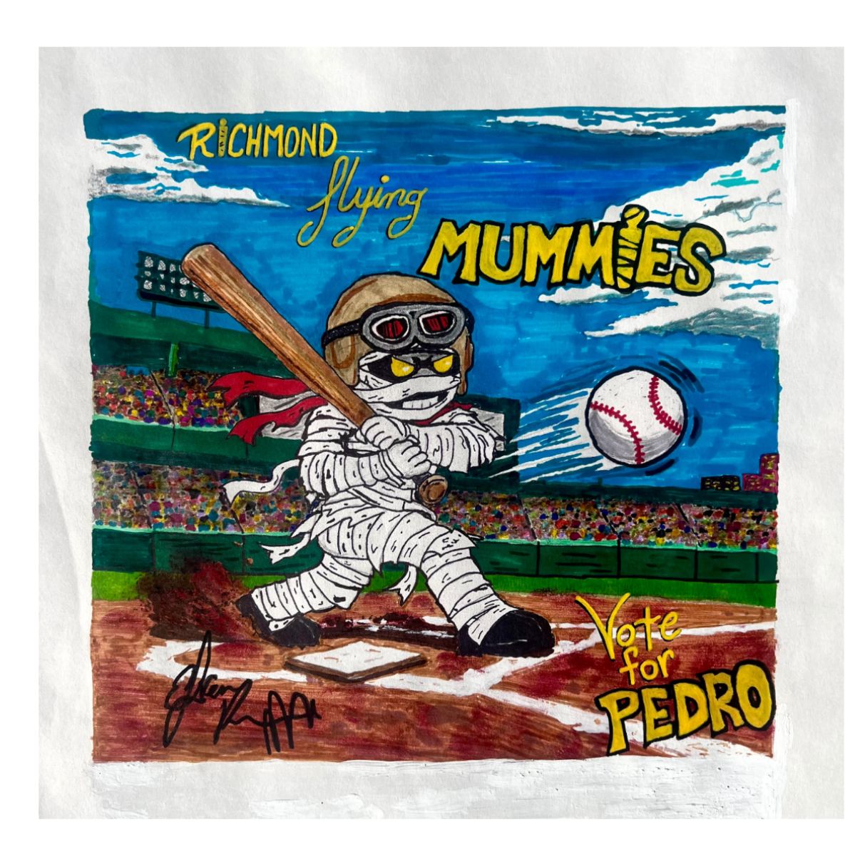 Efren Ramirez Mummies Drawing Sticker