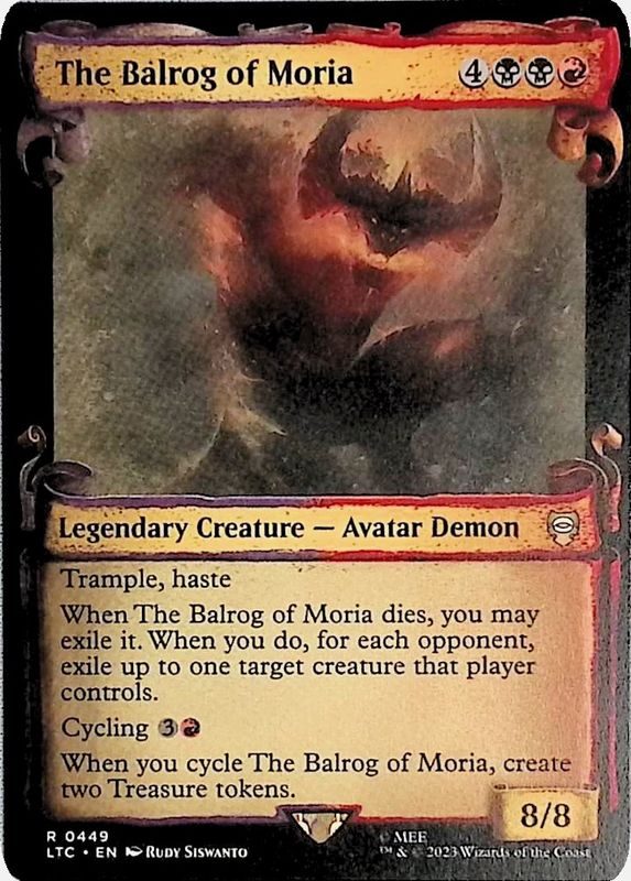 The Balrog of Moria (Showcase Scrolls) Commander: