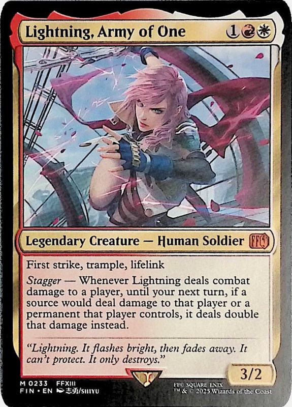 Lightning, Army of One