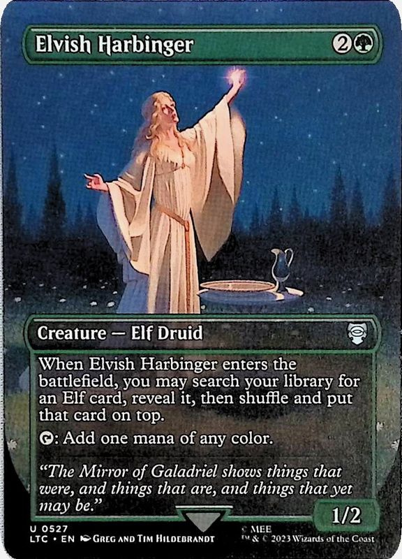 Elvish Harbinger (Borderless) Commander: