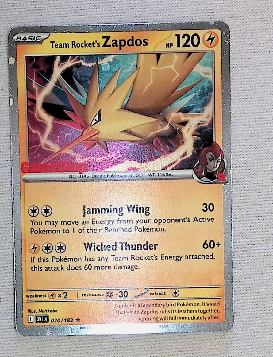 Team Rocket&#39;s Zapdos (Gamestop Exclusive)