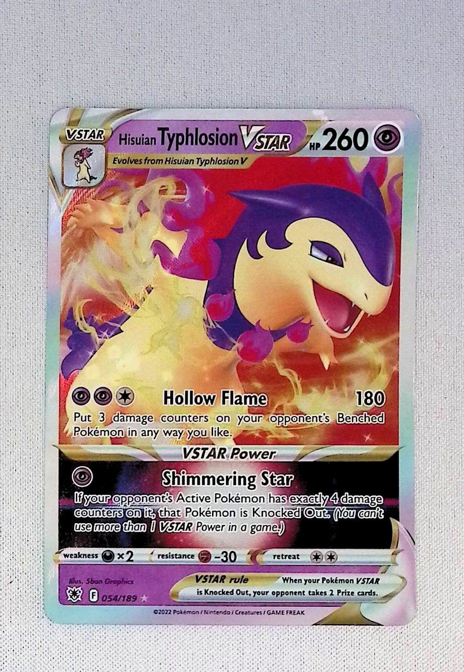hisuian typhlosion vstar  054/189