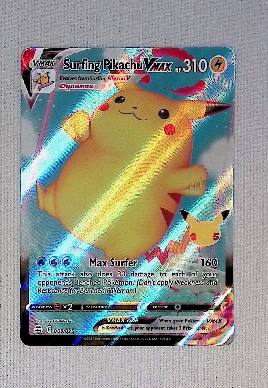 surfing pikachu vmax  009/025
