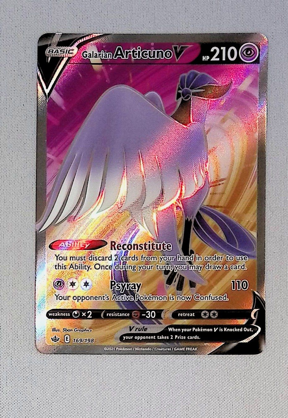 galarian articuno v (full art)  169/198