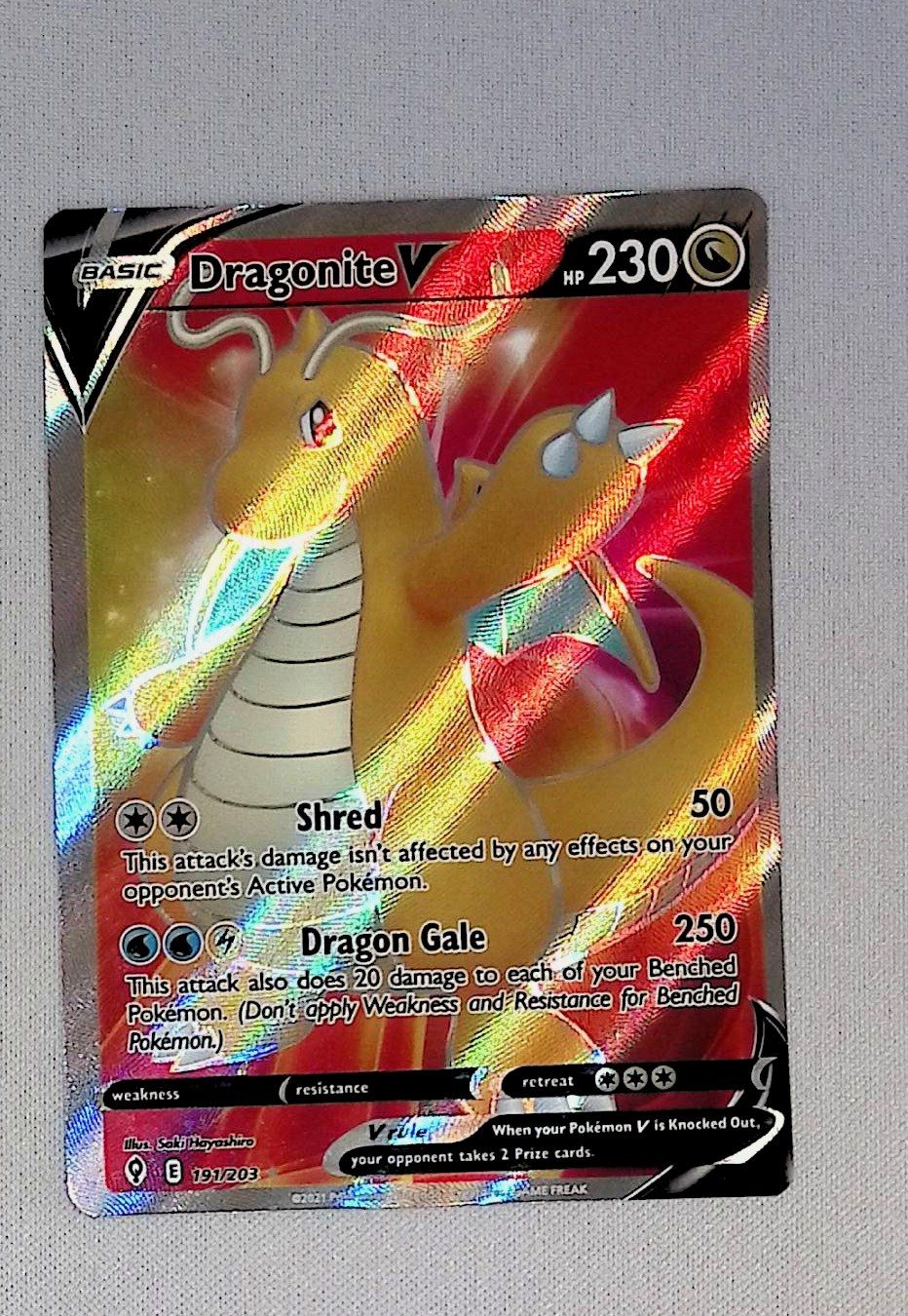 dragonite v (full art)  191/203