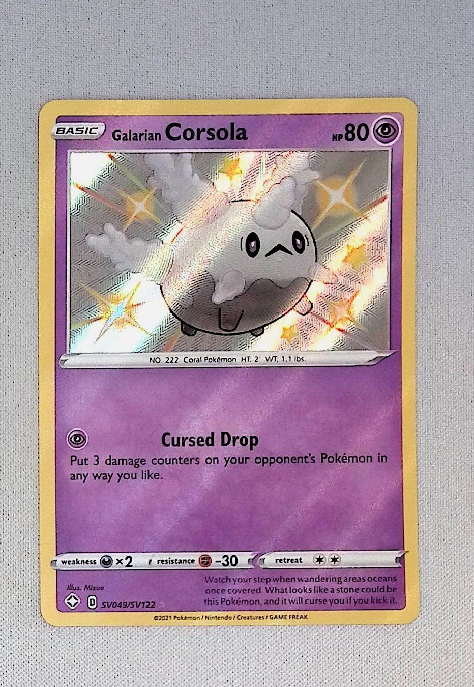 galarian corsola  sv049/sv122