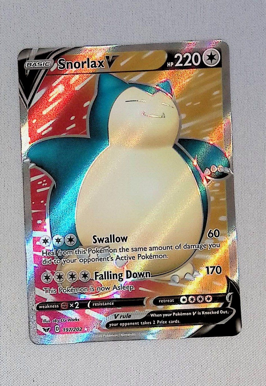 snorlax v (full art)  197/202