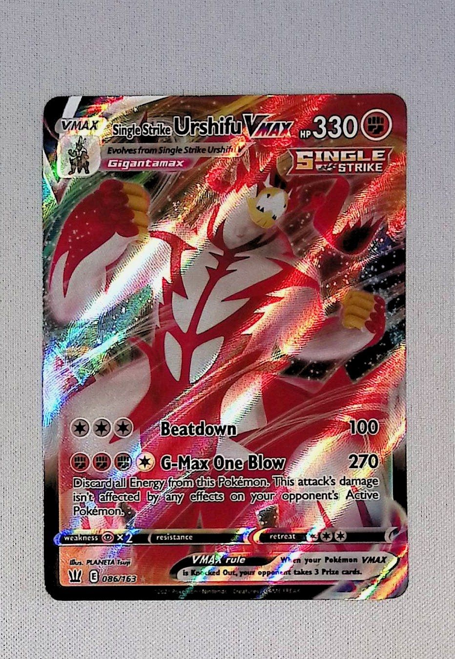 single strike urshifu vmax  086/163