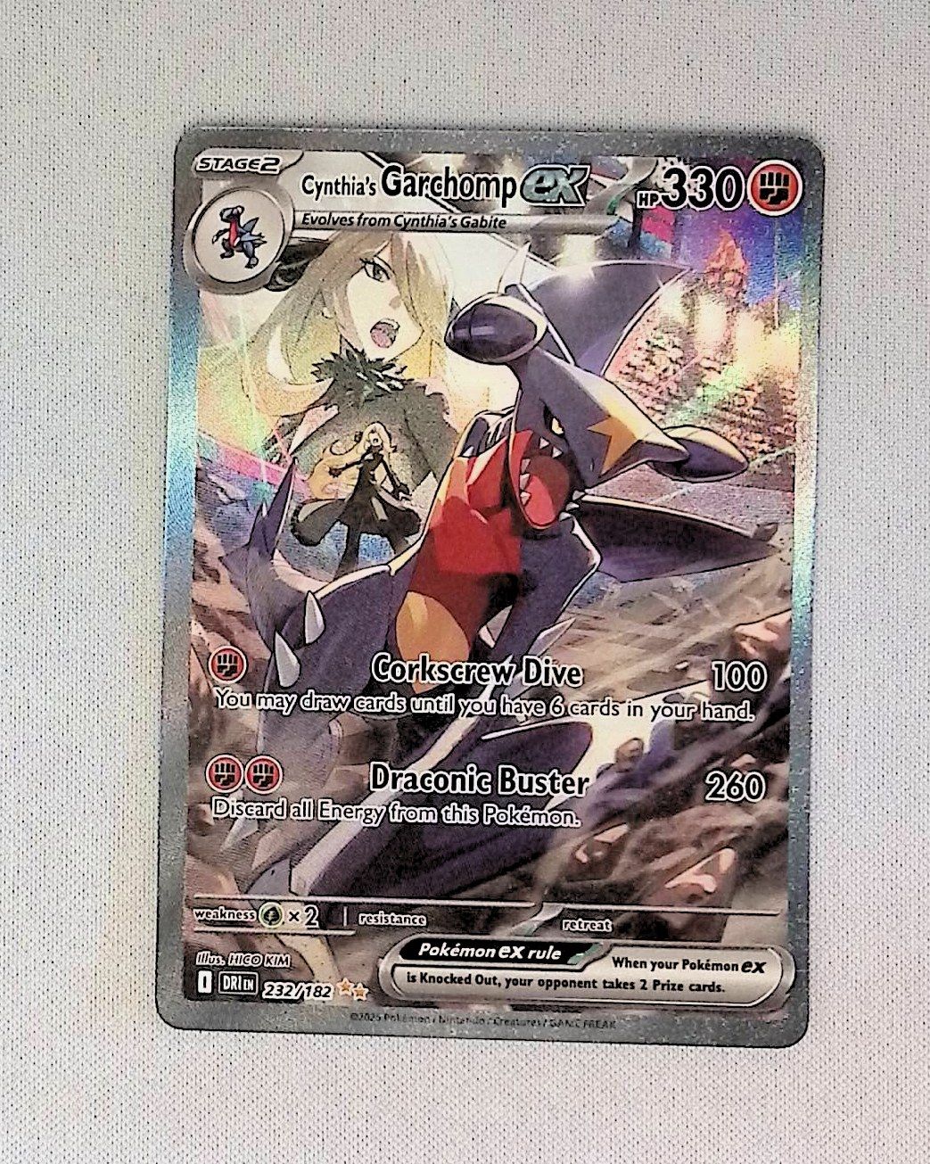 Cynthia&#39;s Garchomp ex - 232/182