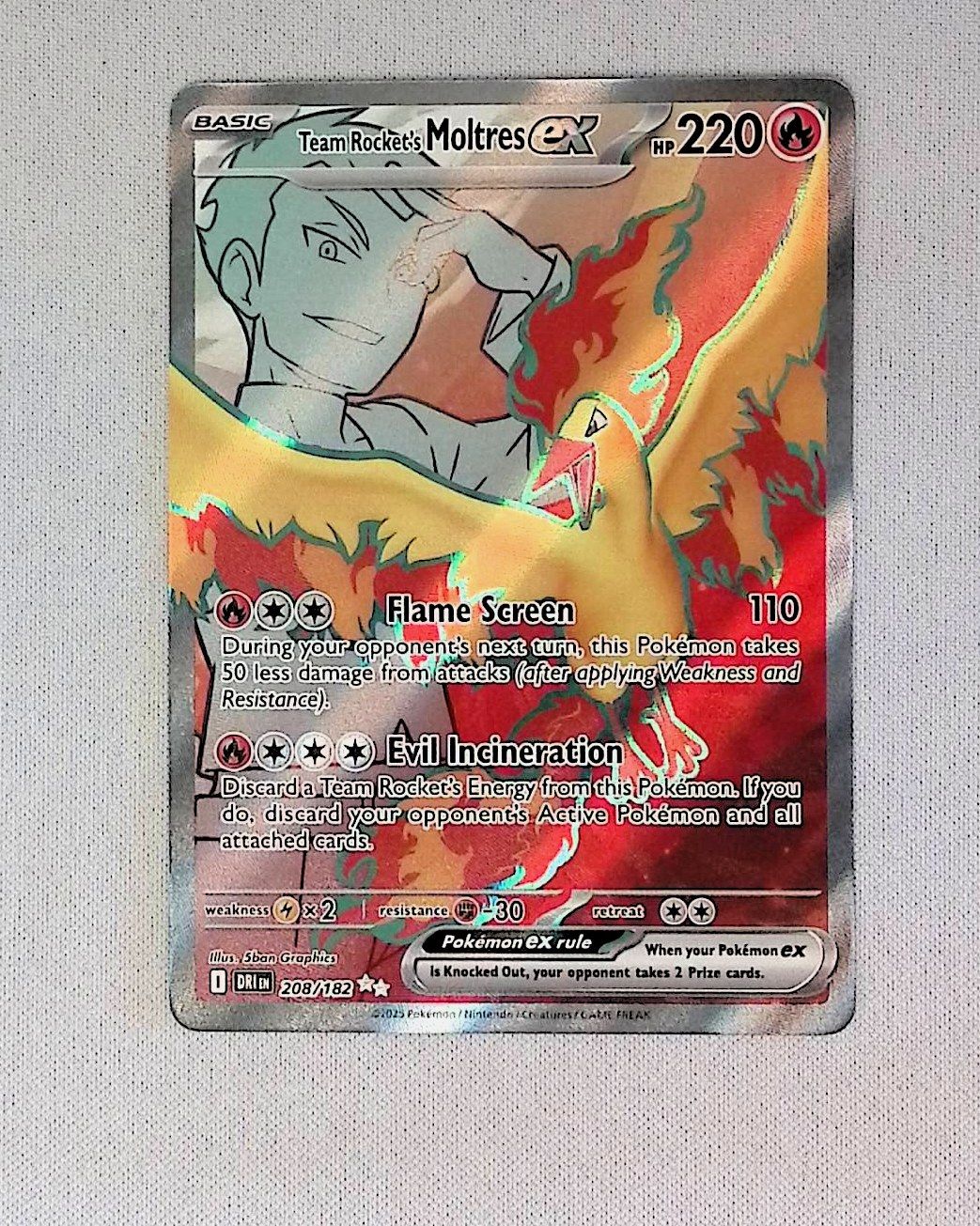 Team Rocket&#39;s Moltres ex - 208/182