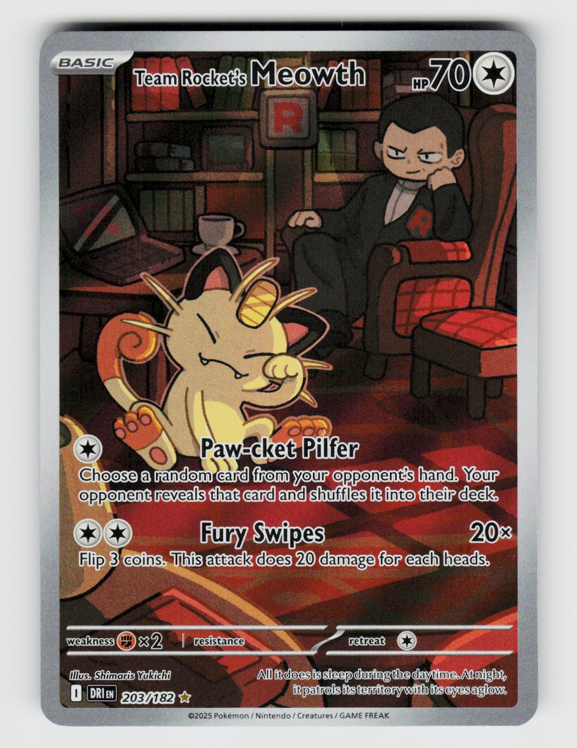 Team Rocket's Meowth 203/182