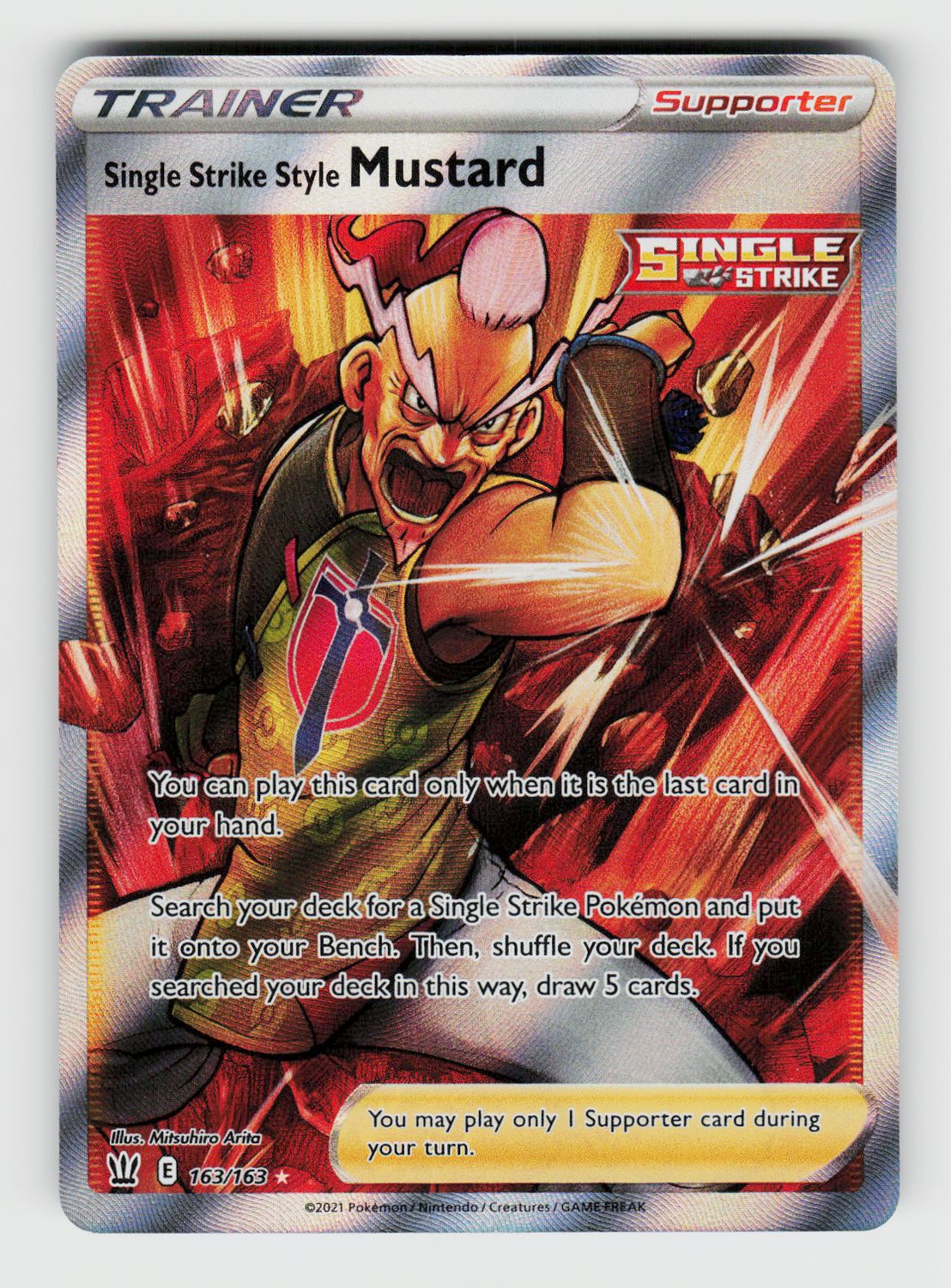 Single Strike Style Mustard (Full Art) - 163/163 A