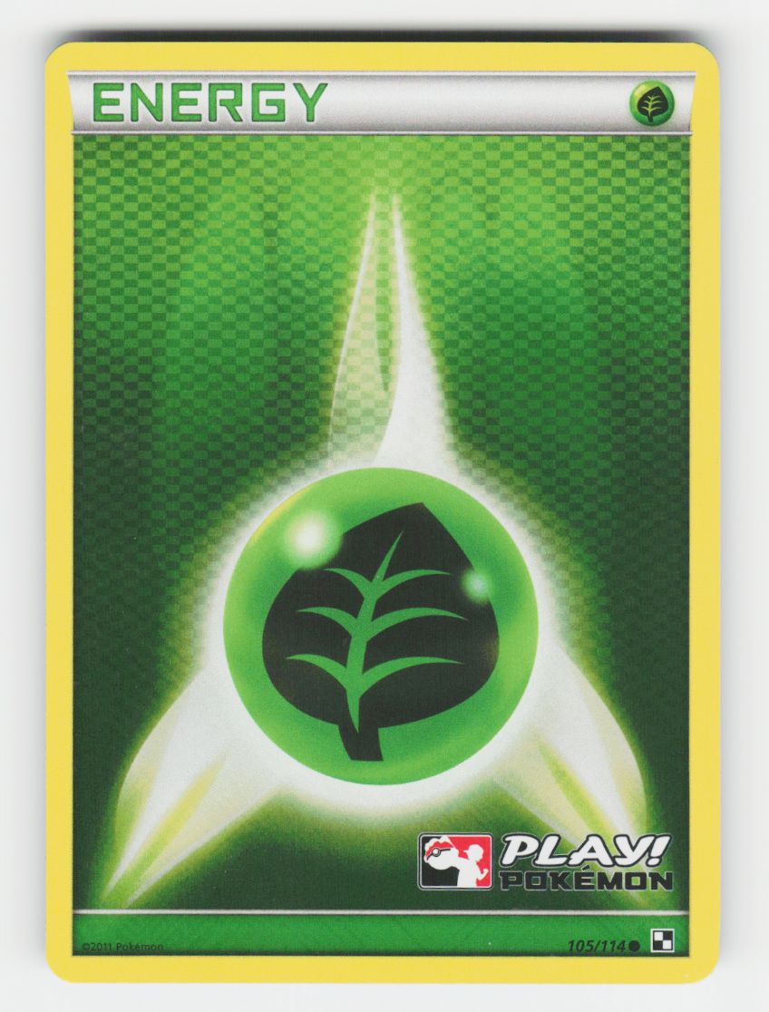 Grass Energy - 105/114 (Play! Pokemon) - 105/114 C — LP