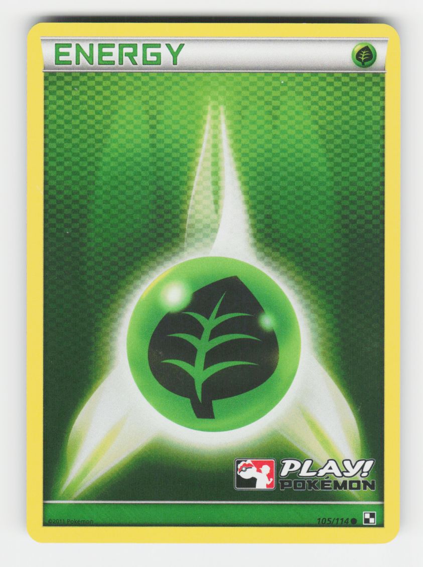 Grass Energy - 105/114 (Play! Pokemon) - 105/114 D — LP