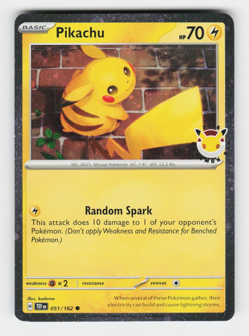Pikachu (Pokemon Day 2026) - 051/162 - D — NM