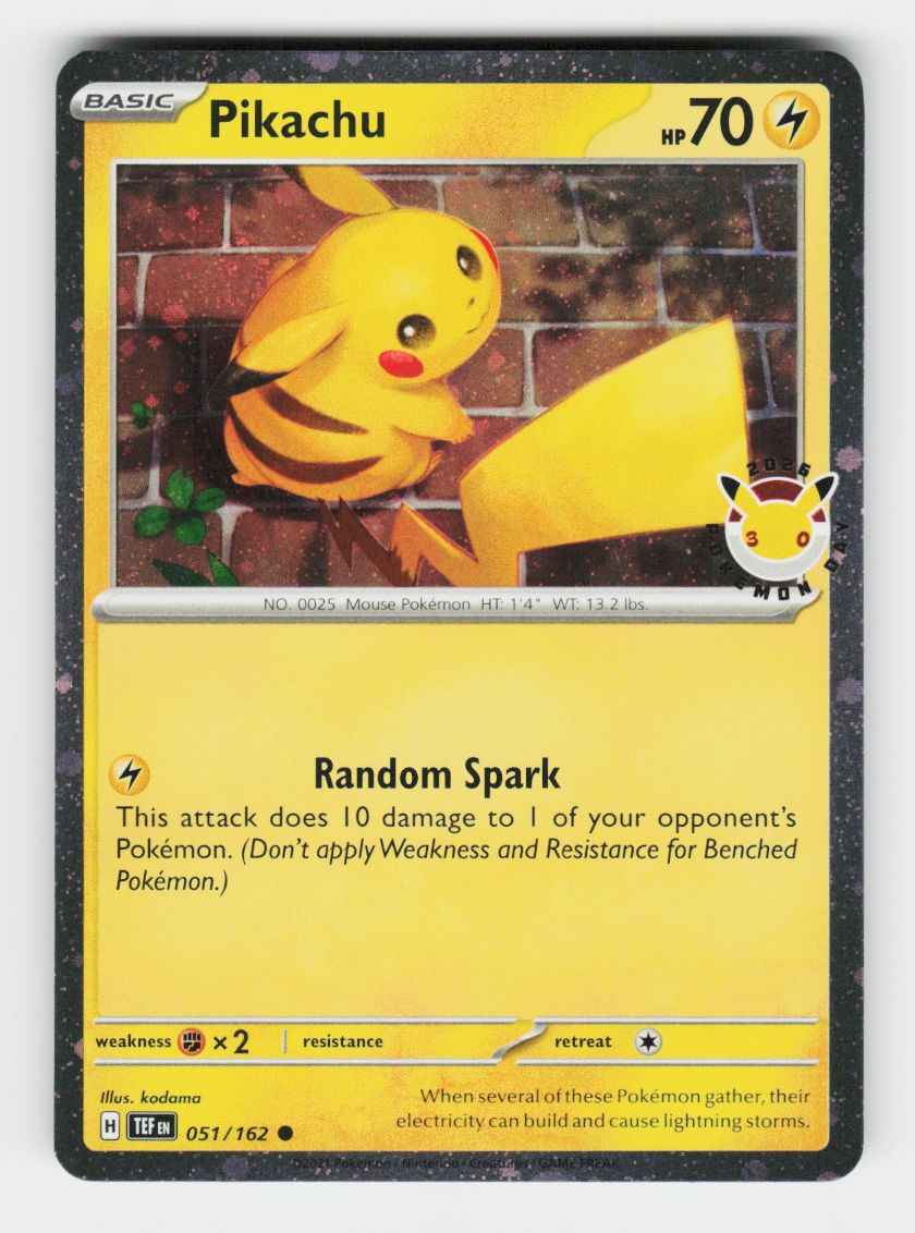 Pikachu (Pokemon Day 2026) - 051/162 - C — NM
