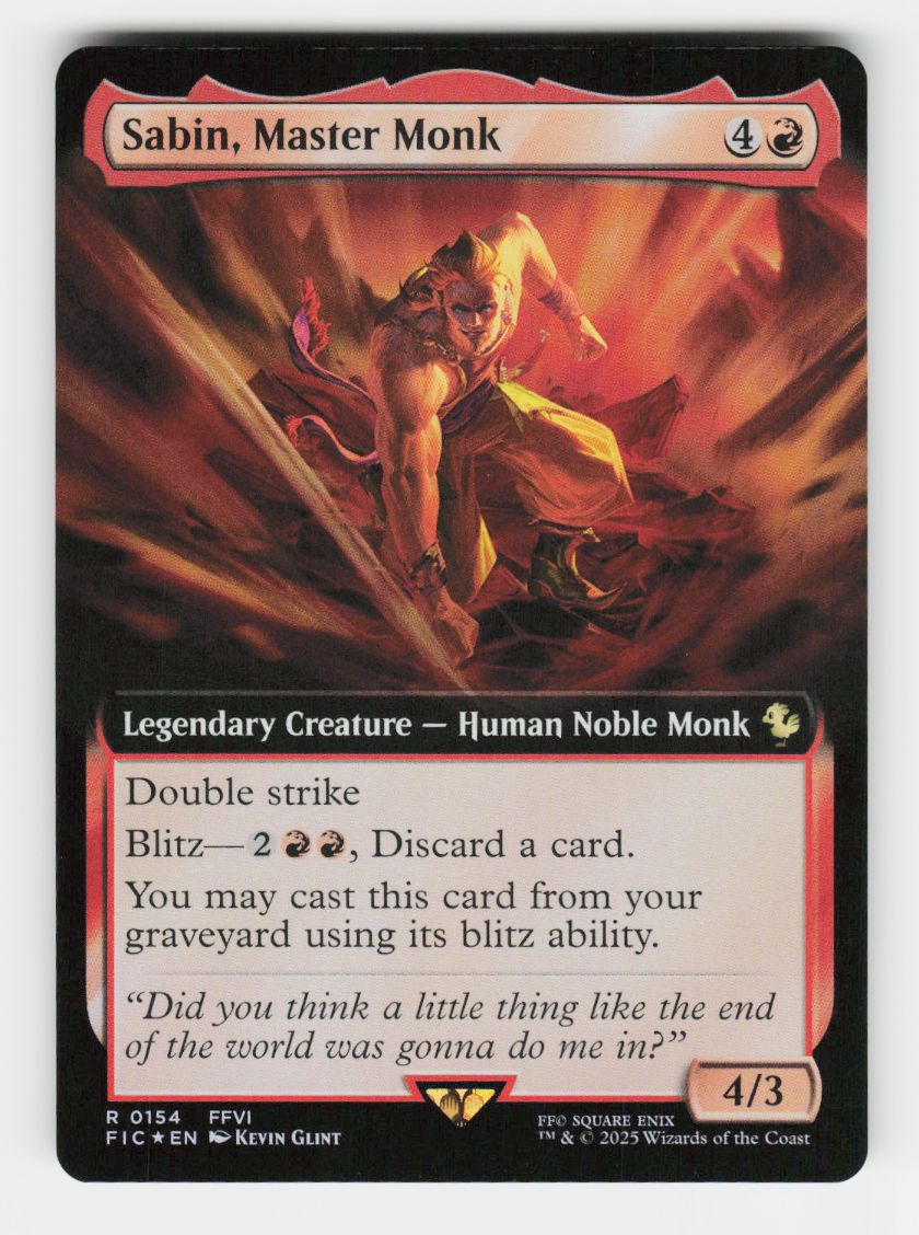 Sabin, Master Monk (Extended Art) - 154