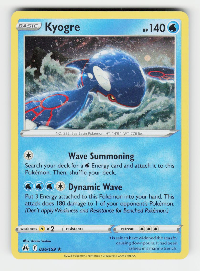 Kyogre - 036/159 (Pixel Holo) - 036/159 - A