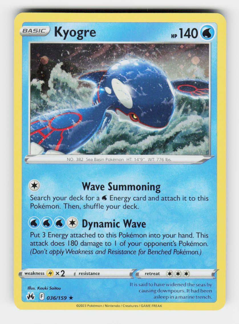 Kyogre - 036/159 (Pixel Holo) - 036/159 - B