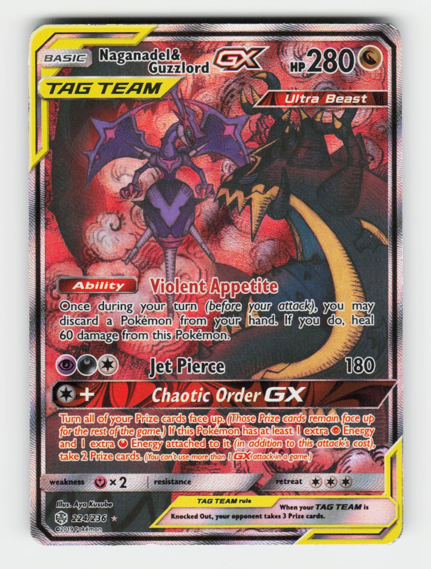 Naganadel &amp; Guzzlord GX (Alternate Full Art) - 224/236 - Holo