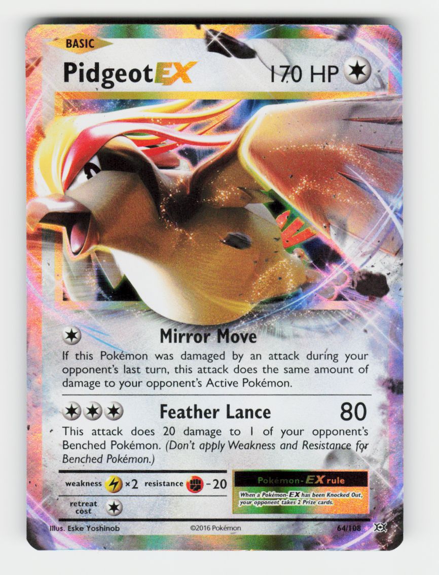 Pidgeot EX - 64/108 - Holo