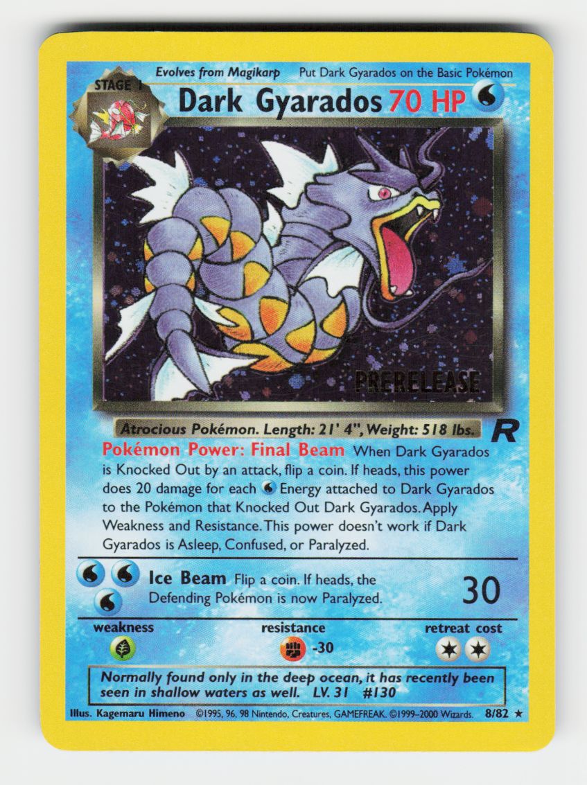 Dark Gyarados (Prerelease) - 8/1/1982 - Holo