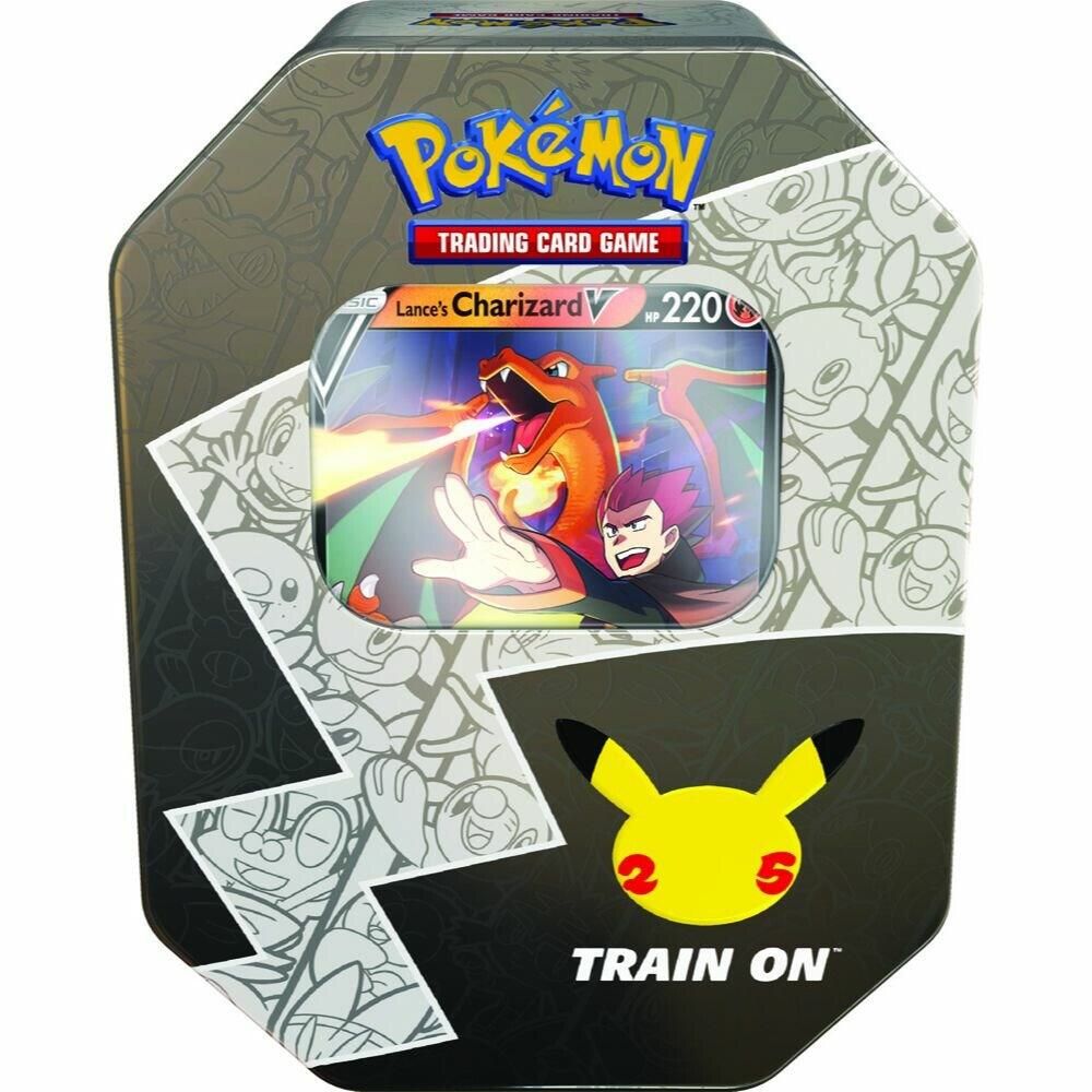 Pokemon Celebrations International Tin (Charizard V or Dark Sylveon V), tin type: Lances's Charizard V