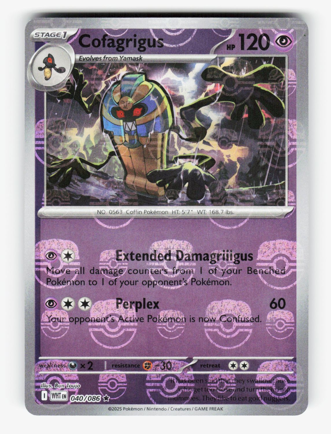 Cofagrigus (Master Ball Pattern) - 040/086
