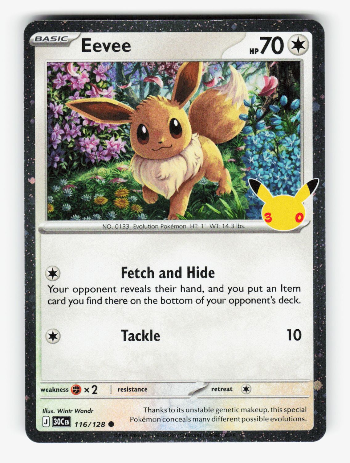 Eevee - 116/128 (30th Celebration) - 116/128 - B