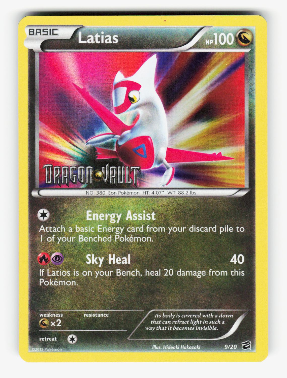 Latias - 9/20 (Dragon Vault) - Holofoil - 009/020