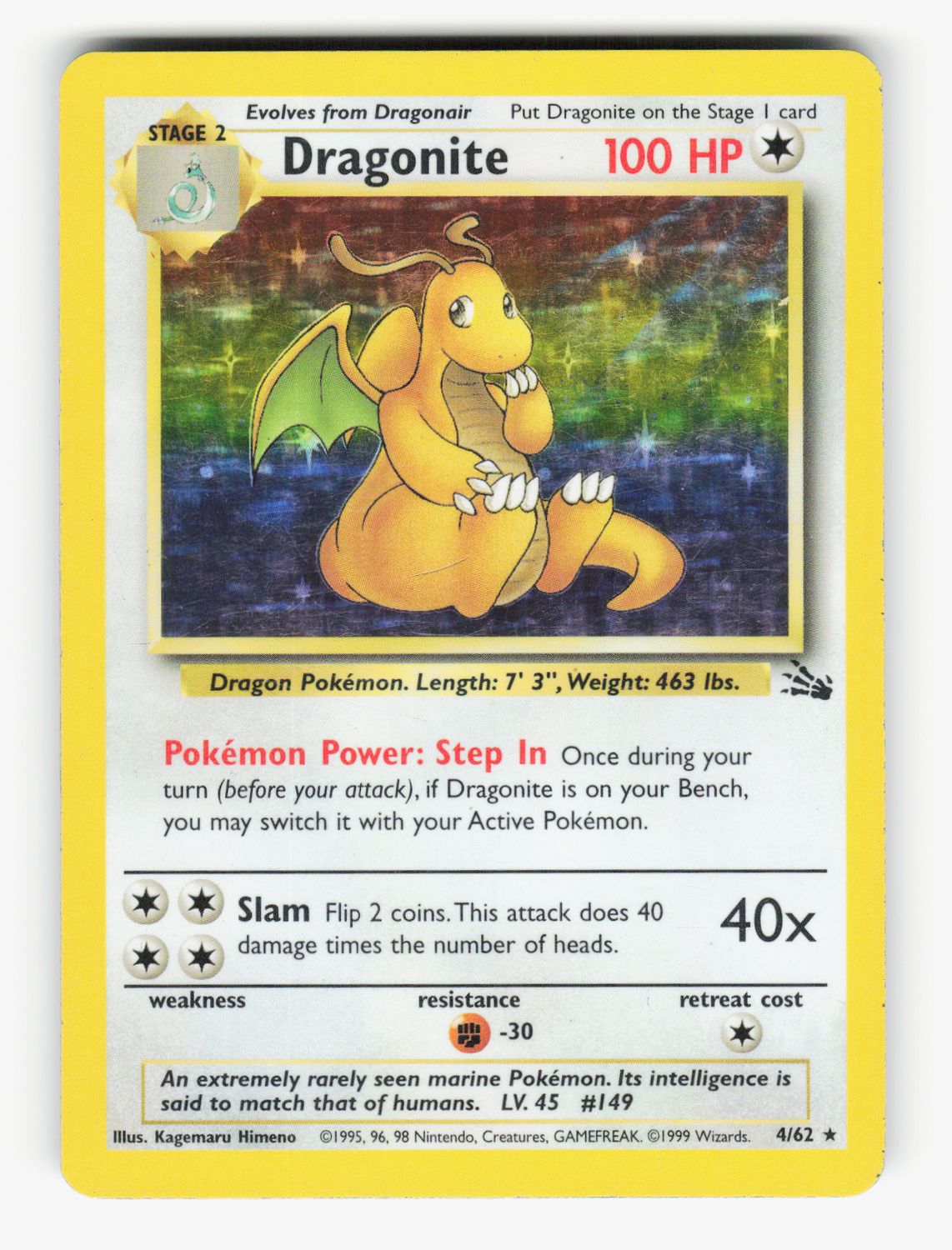 Dragonite (4) - Unlimited Holofoil - 04/62