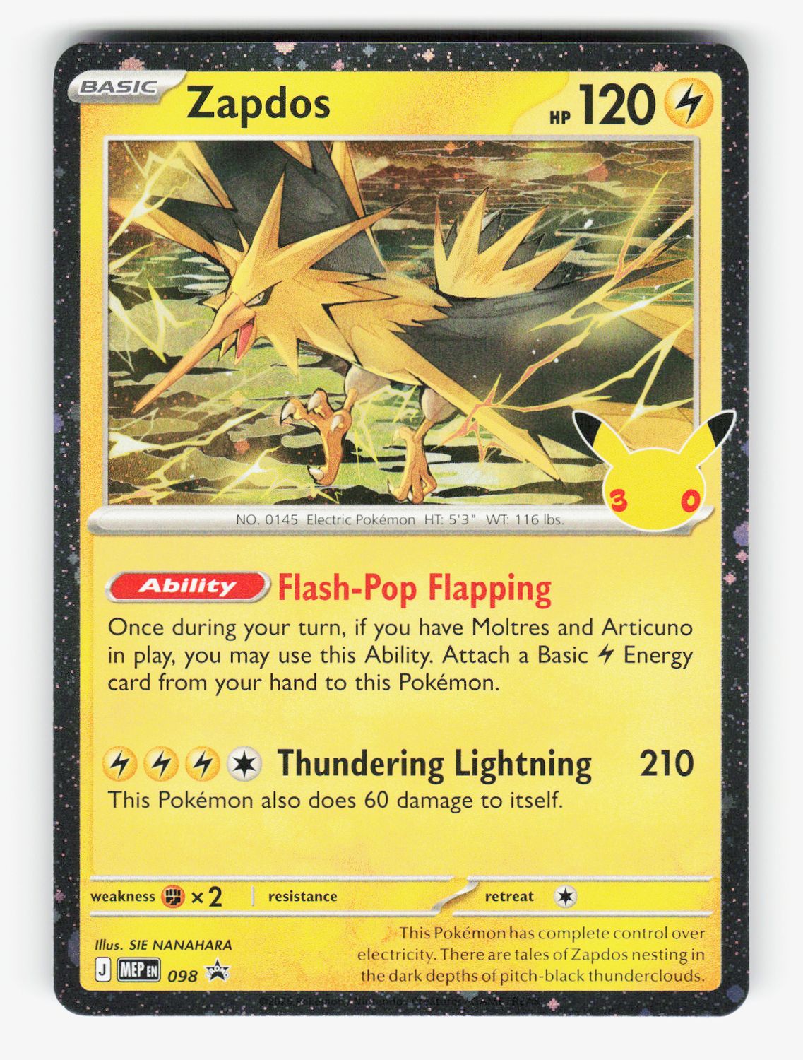 Zapdos - 098 (30th Celebration) - 098