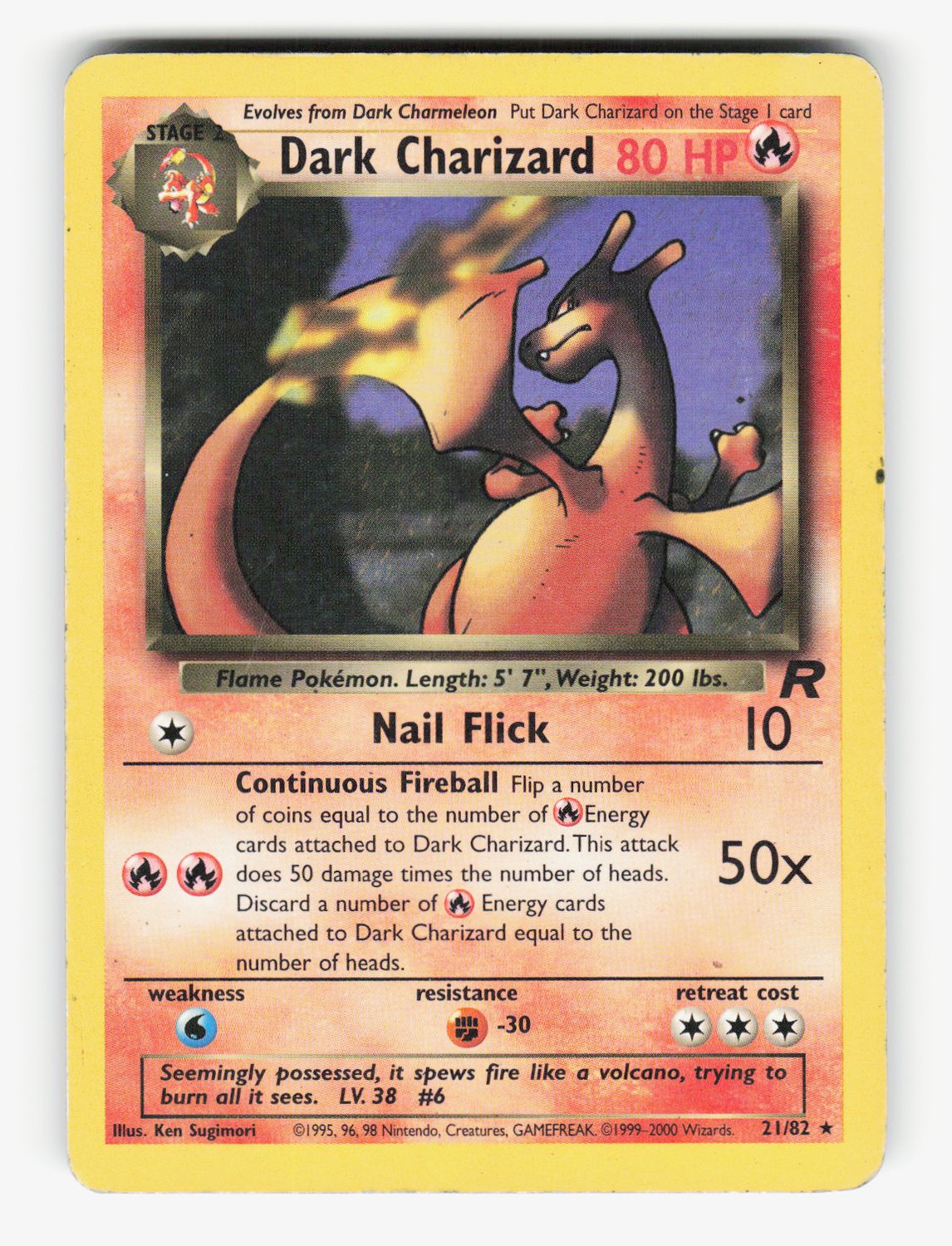 Dark Charizard (21) - Unlimited Normal - 21/82