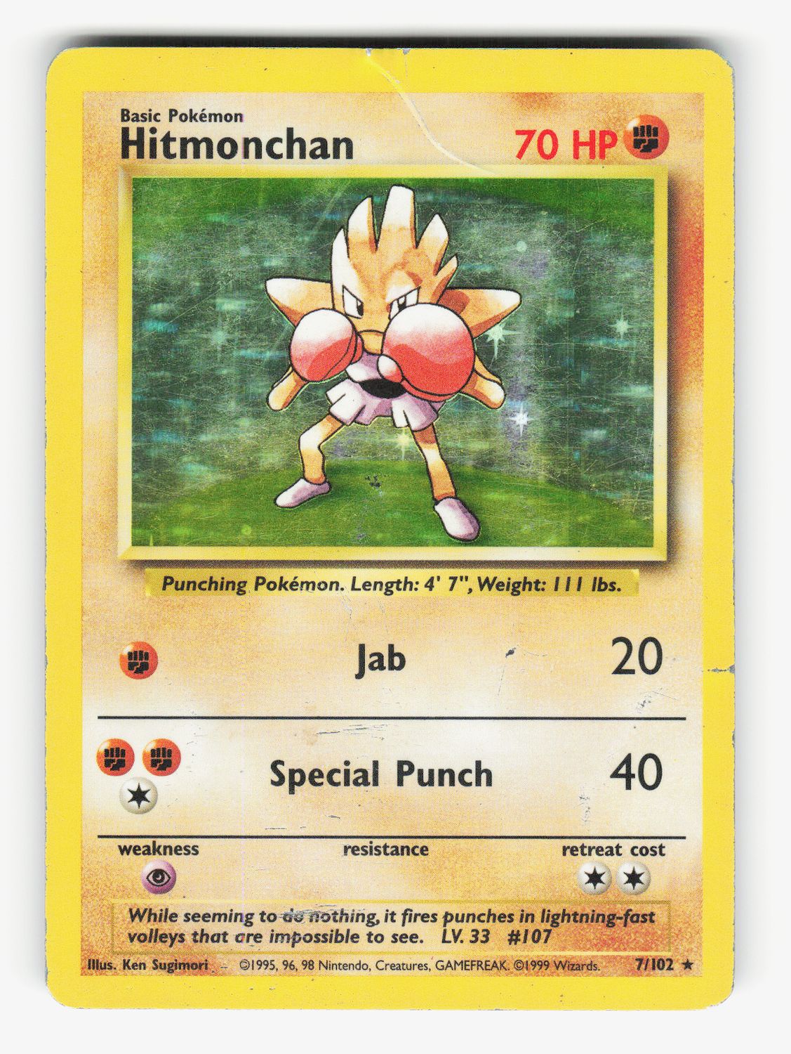 Hitmonchan - Holofoil - 007/102 - B