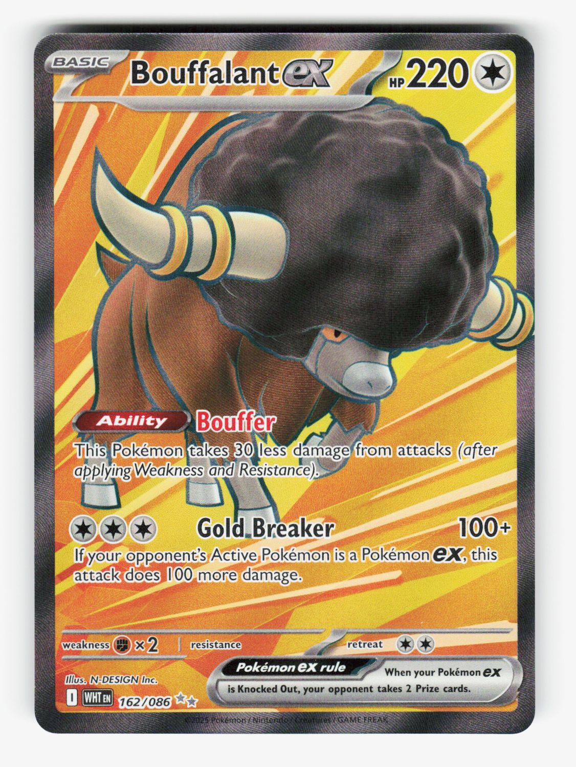 Bouffalant ex - 162/086 - Holofoil