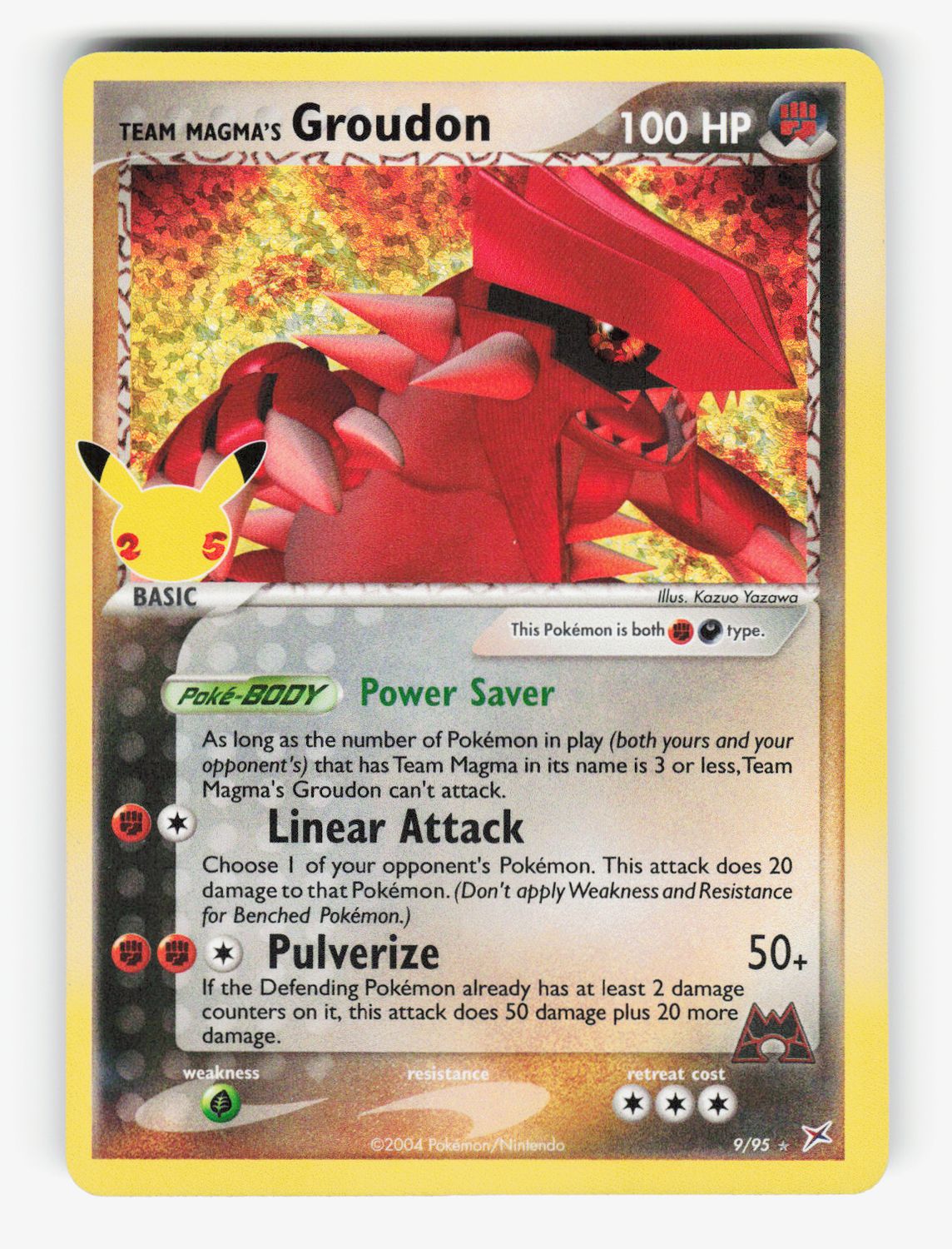 Team Magma's Groudon - 9/1/1995 - Holofoil