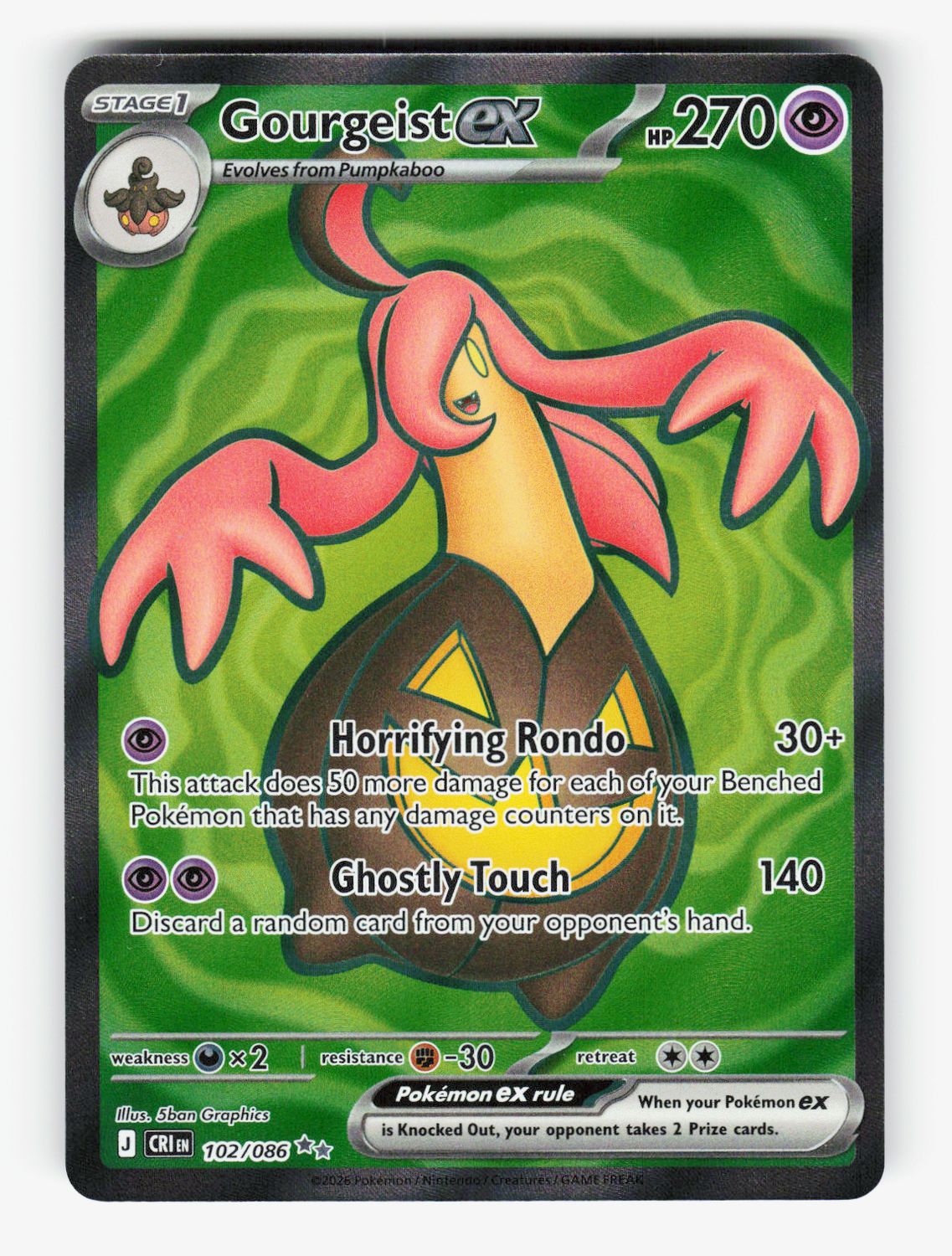 Gourgeist ex - 102/086 - Holofoil - B