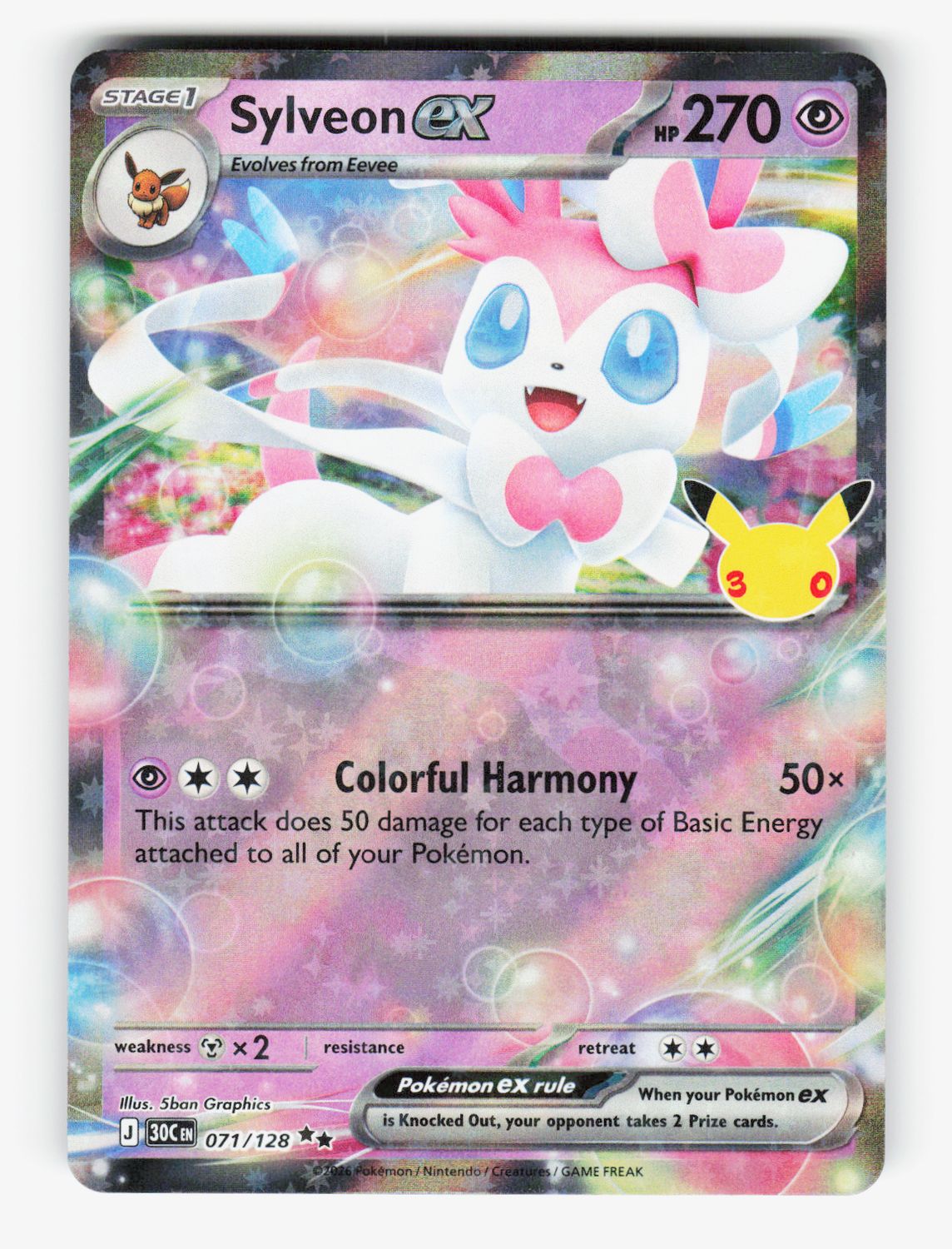 Sylveon ex - 071/128 - Holofoil - A