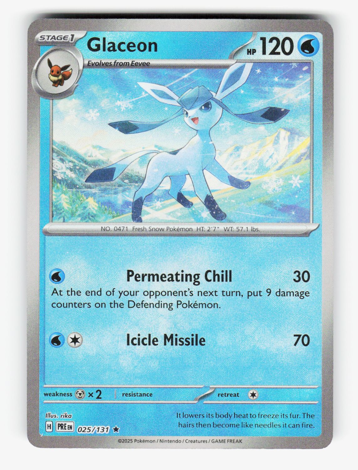 Glaceon (Master Ball Pattern) - 025/131 - Holofoil