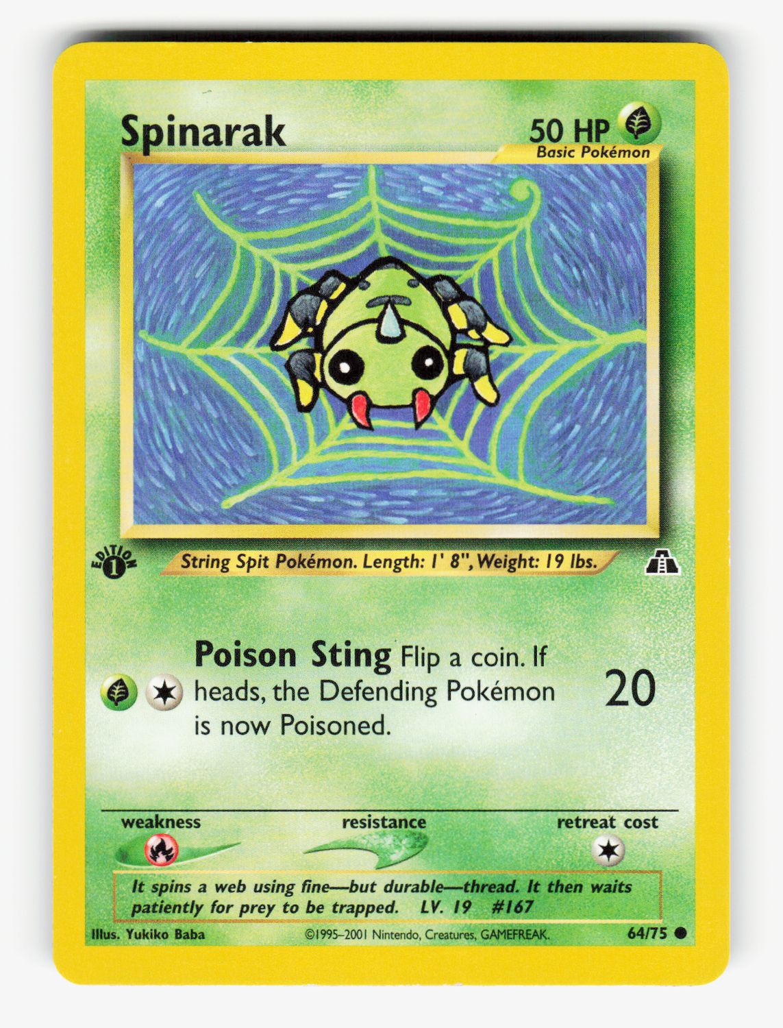 Spinarak - 64/75 - 1st Edition Normal