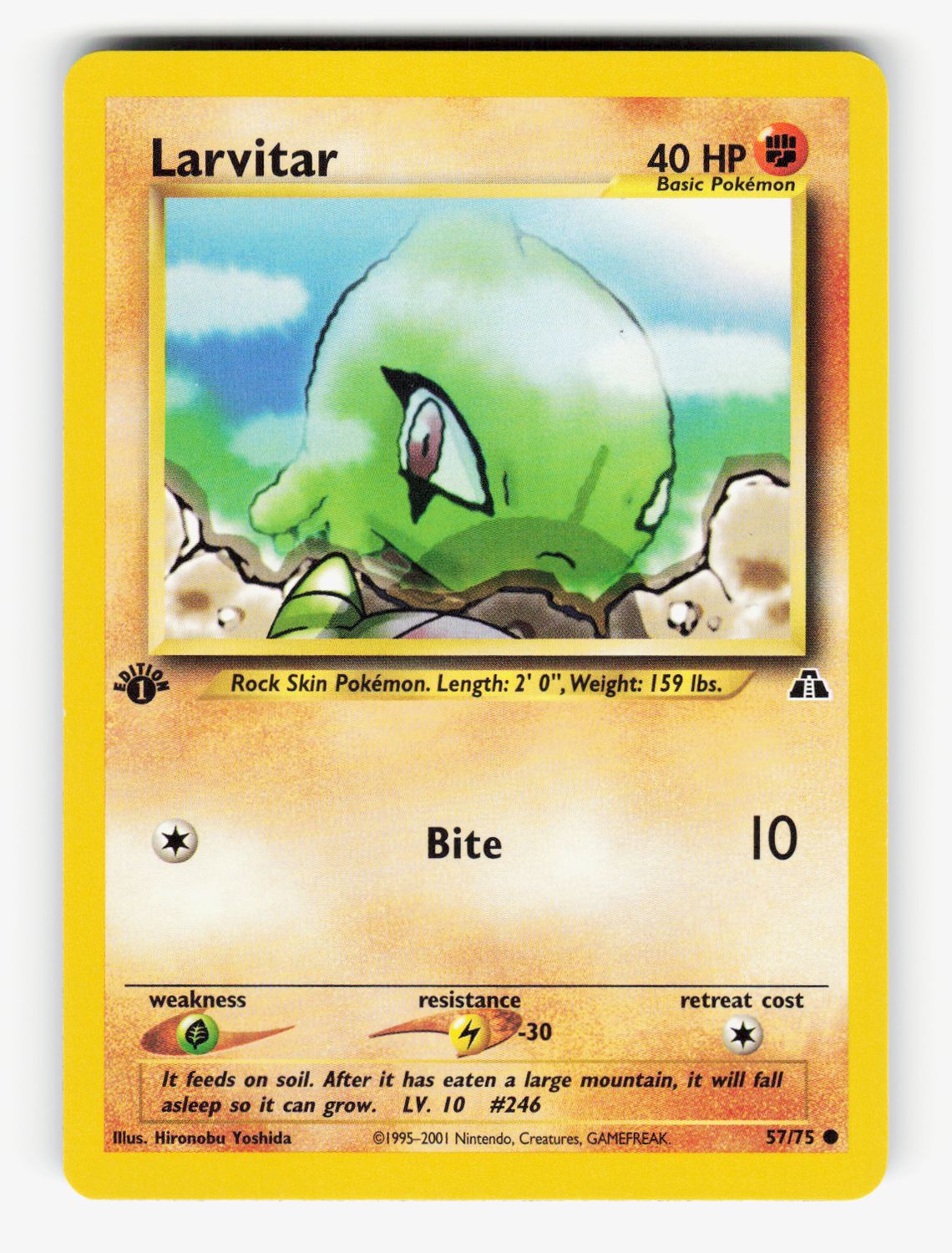 Larvitar - 57/75 - 1st Edition Normal