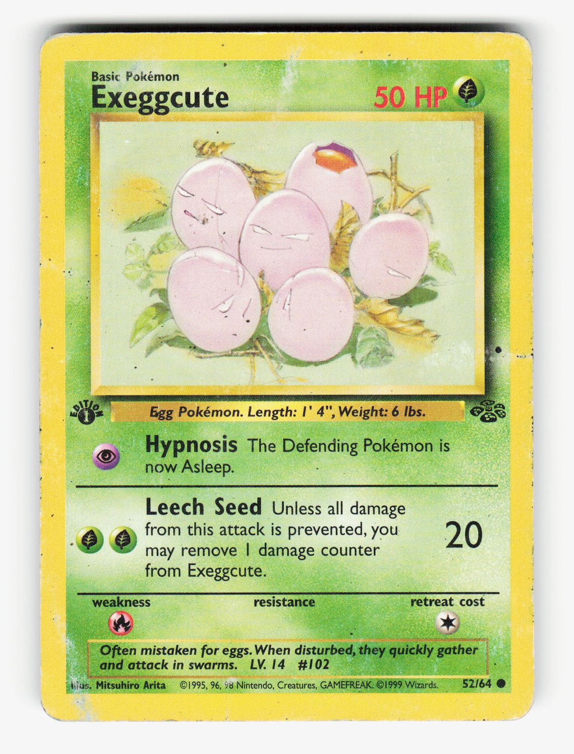 Exeggcute - 52/64 - 1st Edition Normal - B
