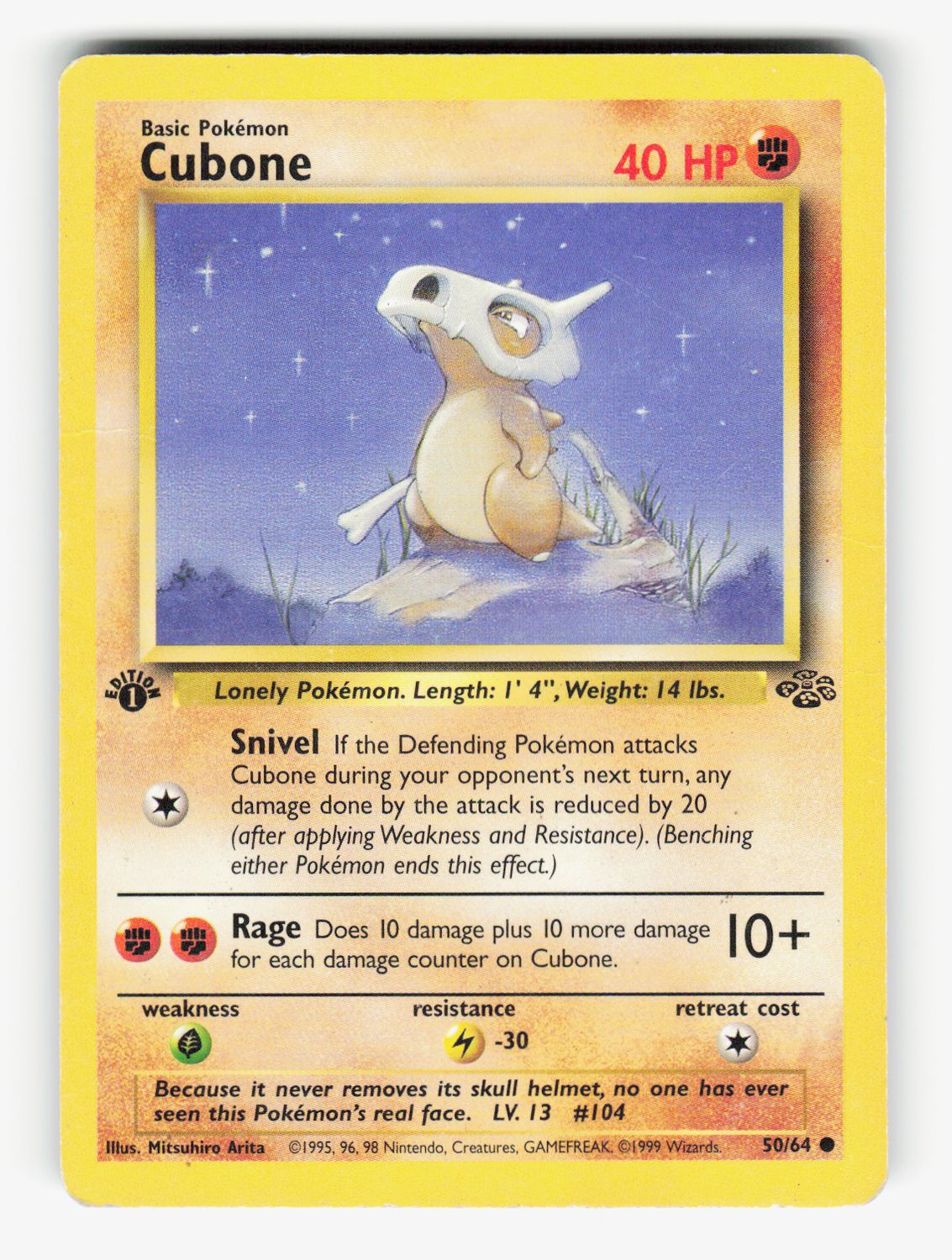 Cubone - 50/64 - 1st Edition Normal