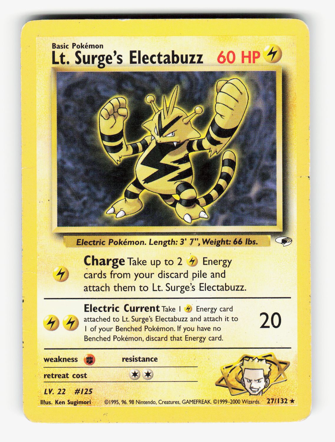 Lt. Surge's Electabuzz (27) - 027/132 - Unlimited Normal