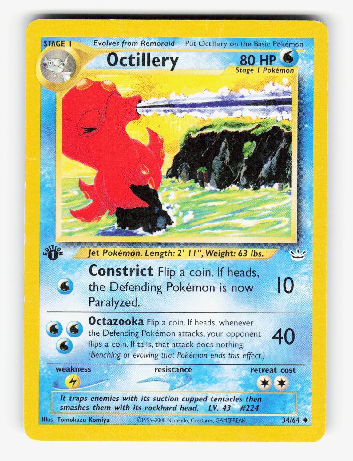 Octillery - 34/64 - 1st Edition Normal