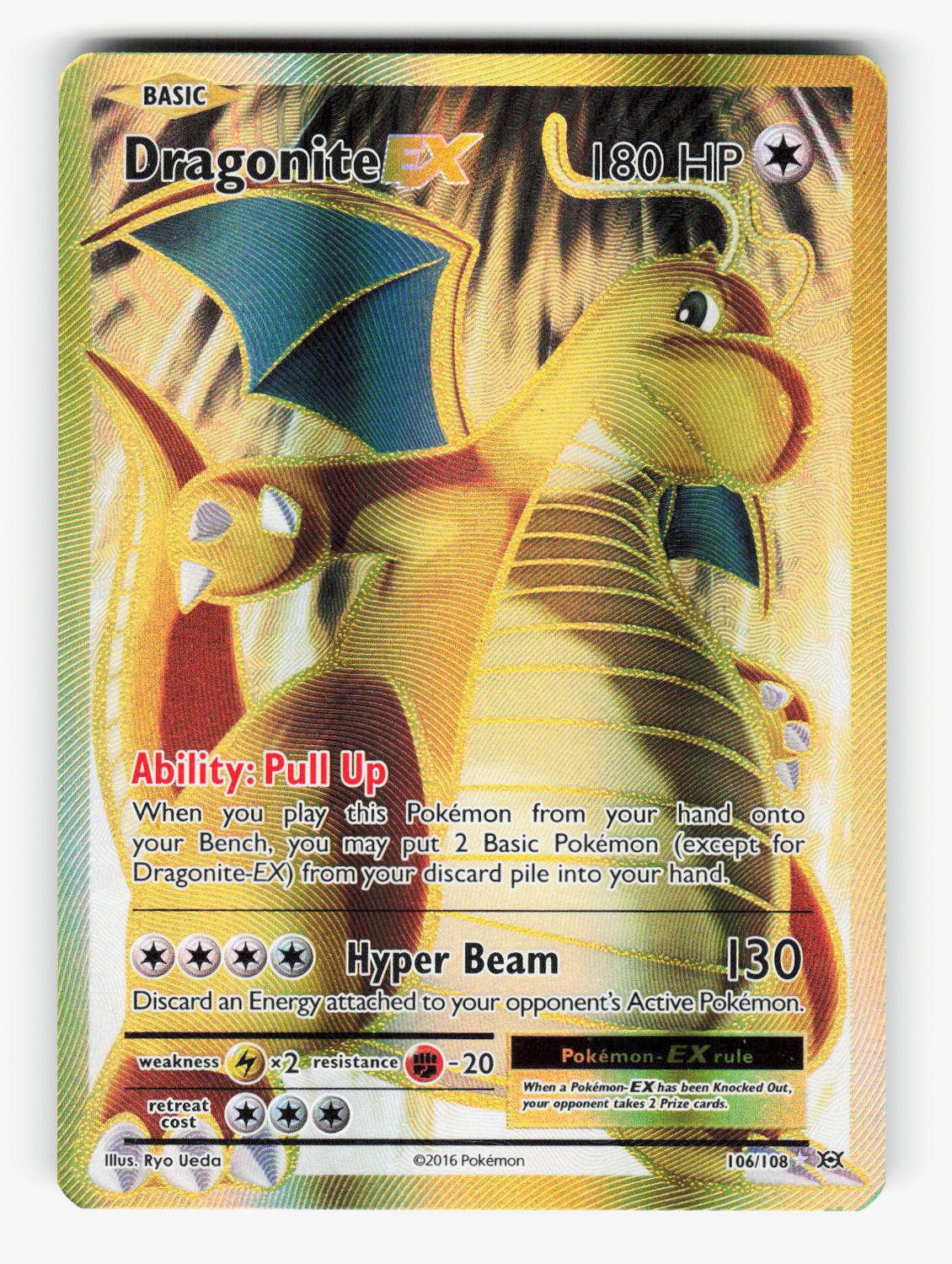 Dragonite EX (Full Art) - 106/108 - Holofoil